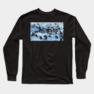 Mallard Ducks Sitting In The Snow Long Sleeve T-Shirt